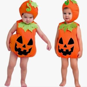 Spooktacular Creations Pumpkin Halloween Costume Size 6-12 and 12-18 Months New